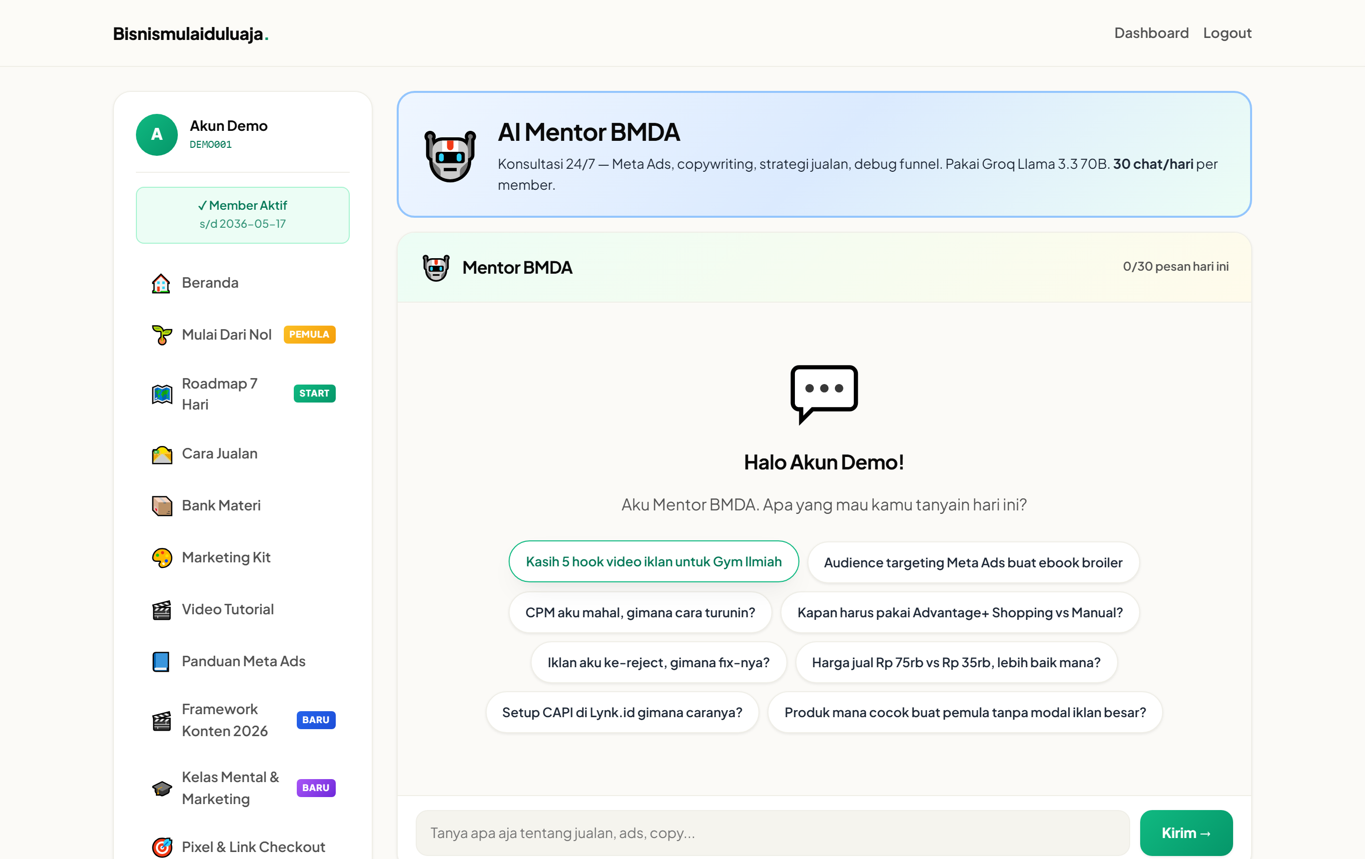 🤖 AI Mentor 24 Jam